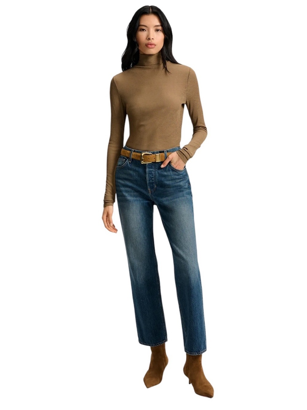 Veronica Beard Leah Straight Leg Mid Rise Jeans Equinox Blue Sz 27/4 Classic